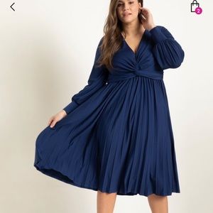 NWT ELOQUII Knot Front Pleated Skirt Dress